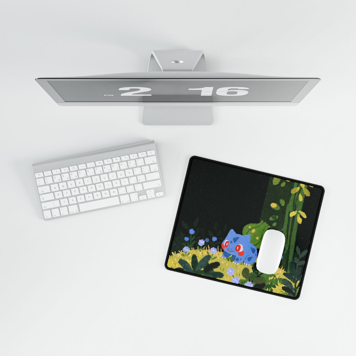 Animal in Flower Meadow Desk Mat | Gaming Mouse Pad