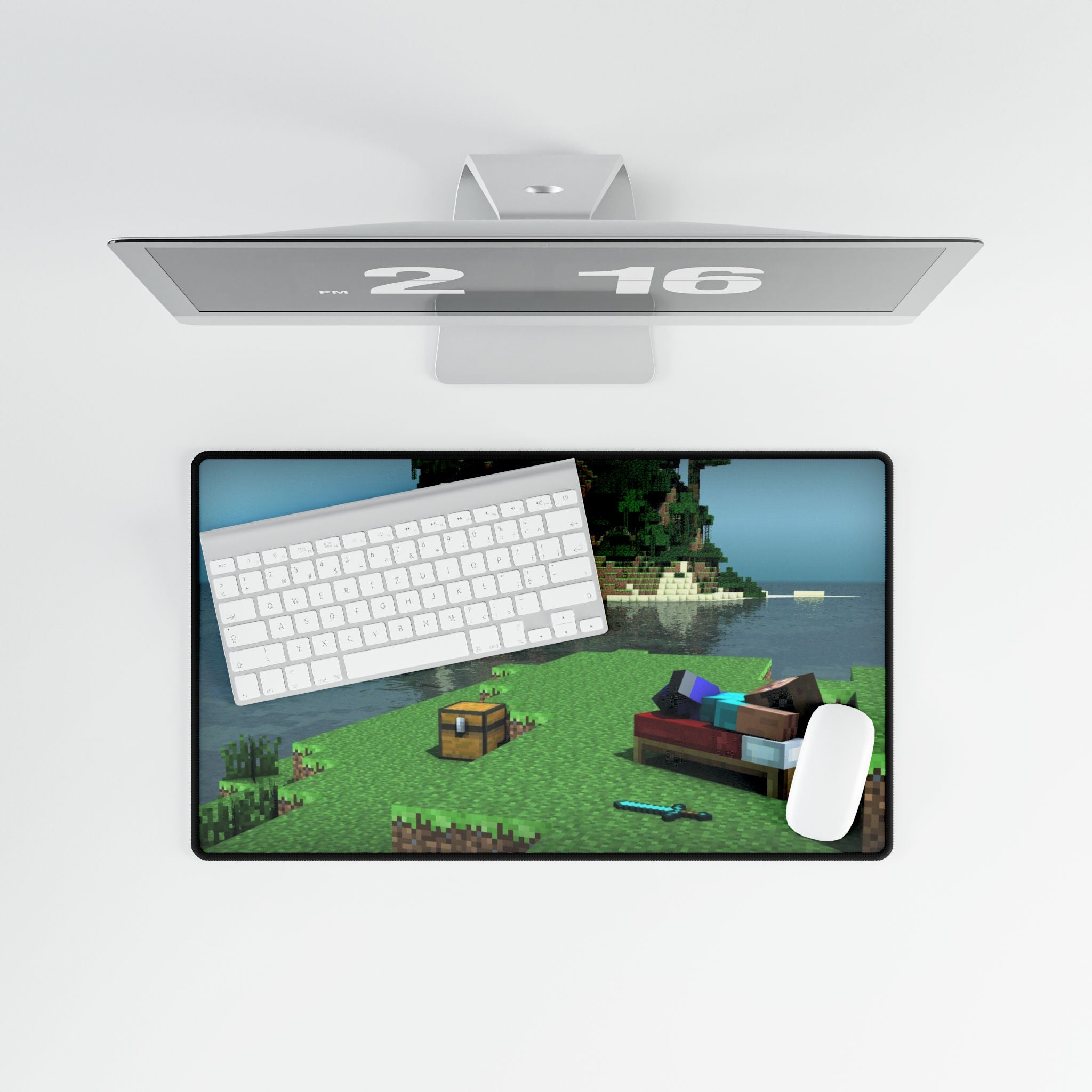 Minecraft Steve Resting Desk Mat | XL Gaming Mouse Pad, Unique Gamer Gift