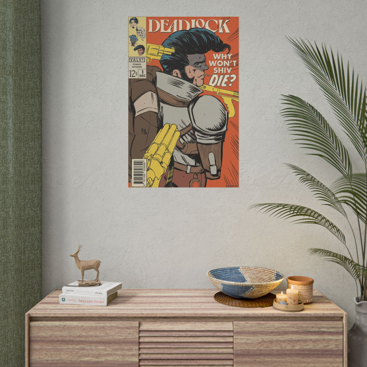 Shiv Deadlock Comic Cover Rolled Poster | Retro Superhero Pop Art