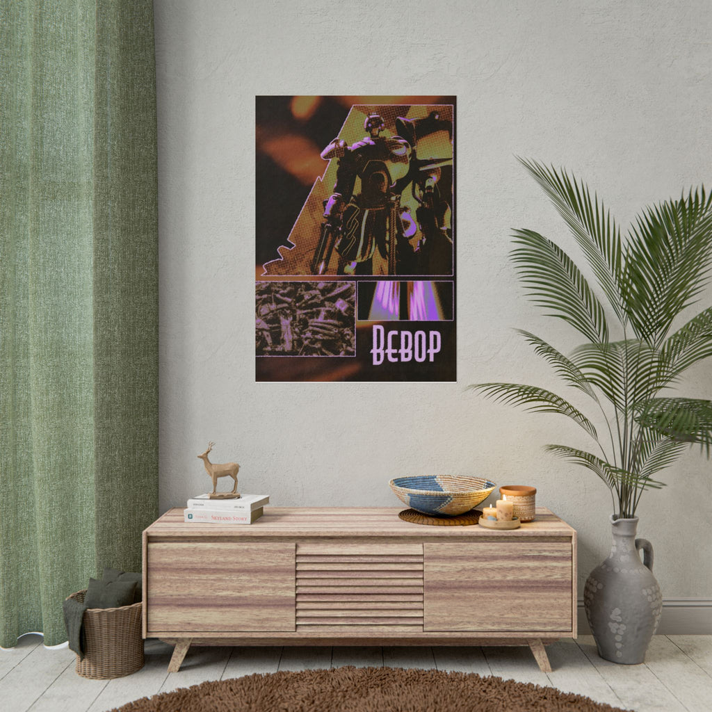 Bebop Deadlock Robot Poster Rolled Posters | Cyberpunk Mech Art, Neon Collage