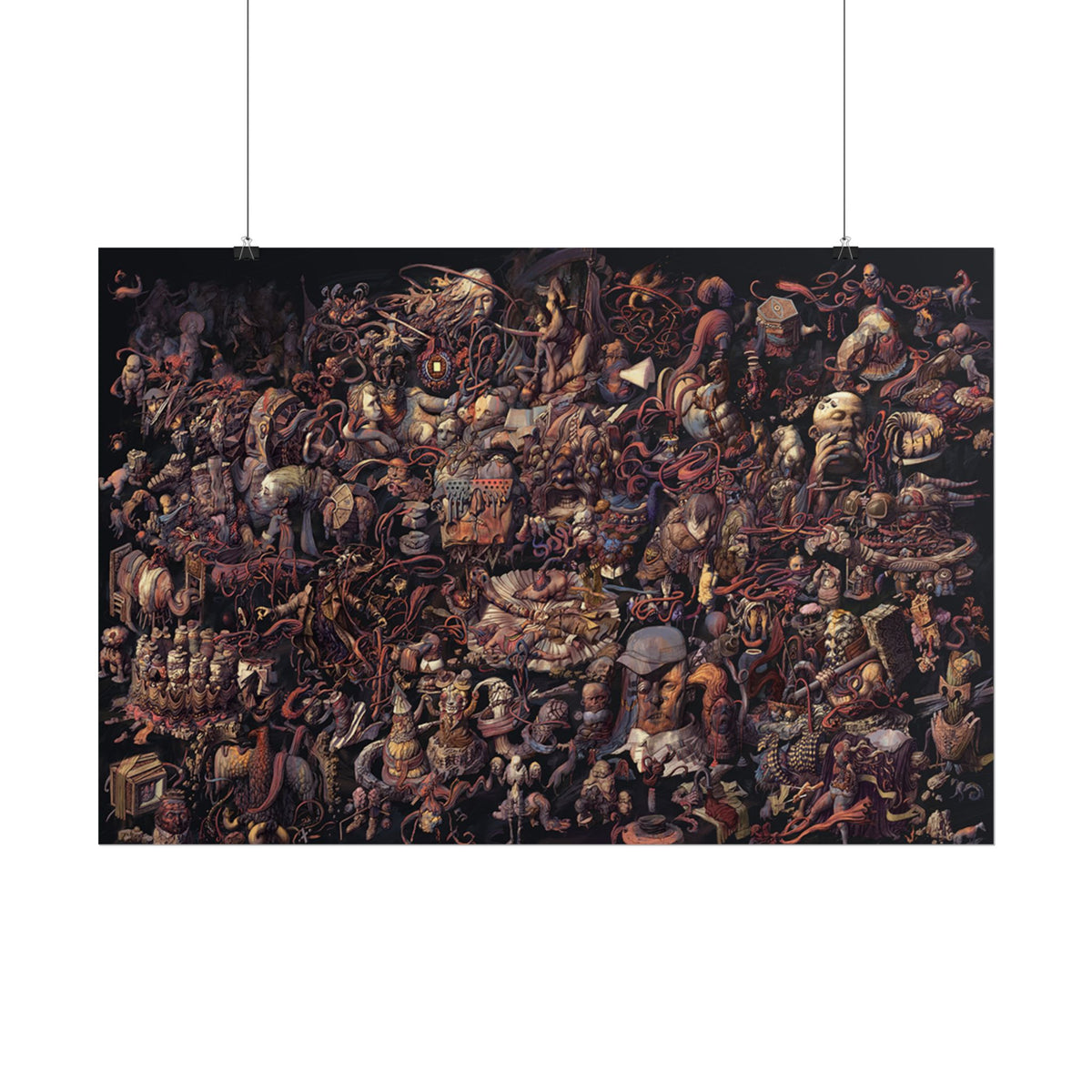 Thought Cabinet Poster, Disco Elysium Inspired Wall Art, Dark Surreal Collage Print, Detective RPG Decor, Rolled Fine Art Poster