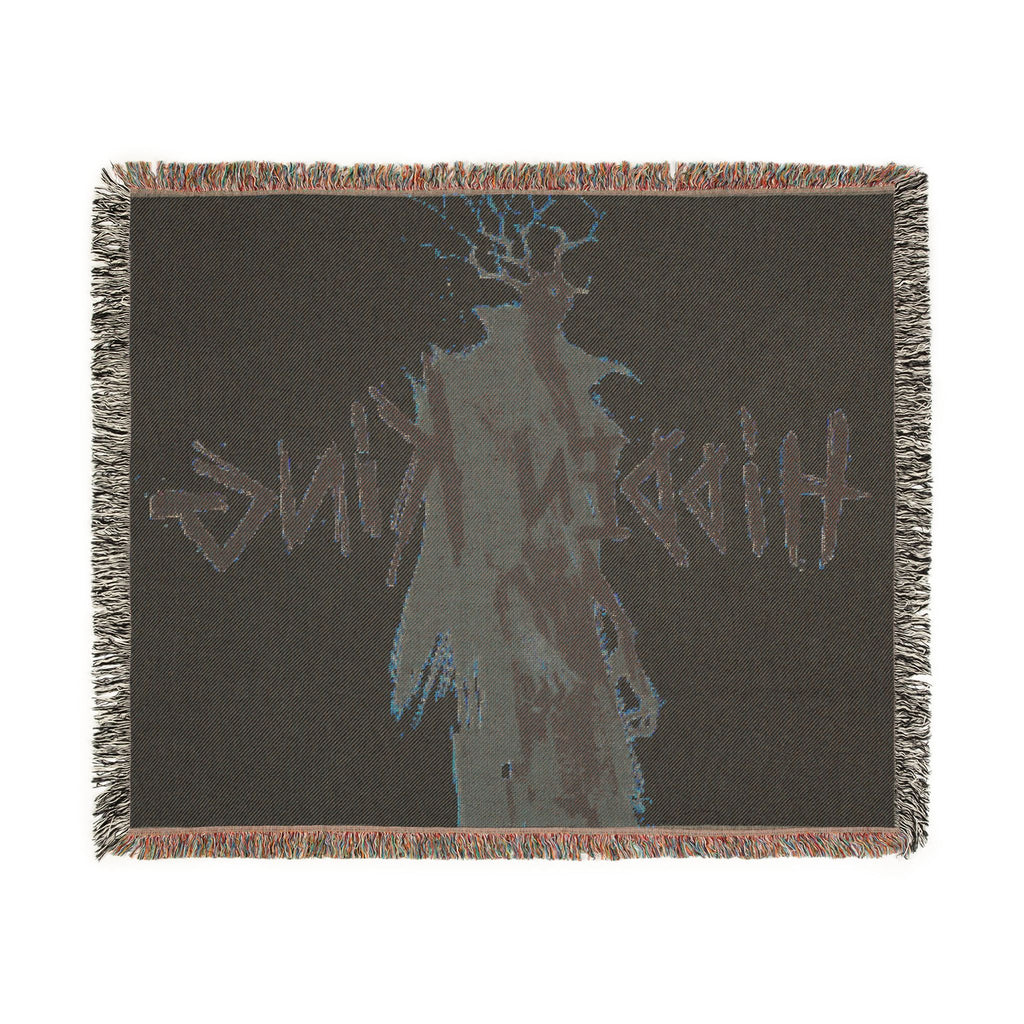 Deadlock - Hidden King woven blanket | dark fantasy silhouette, gothic typography