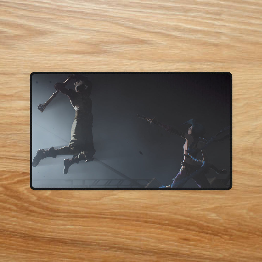 Ekko vs Jinx Arcane Desk Mat | XL Gaming Mouse Pad, Scratch Resistant