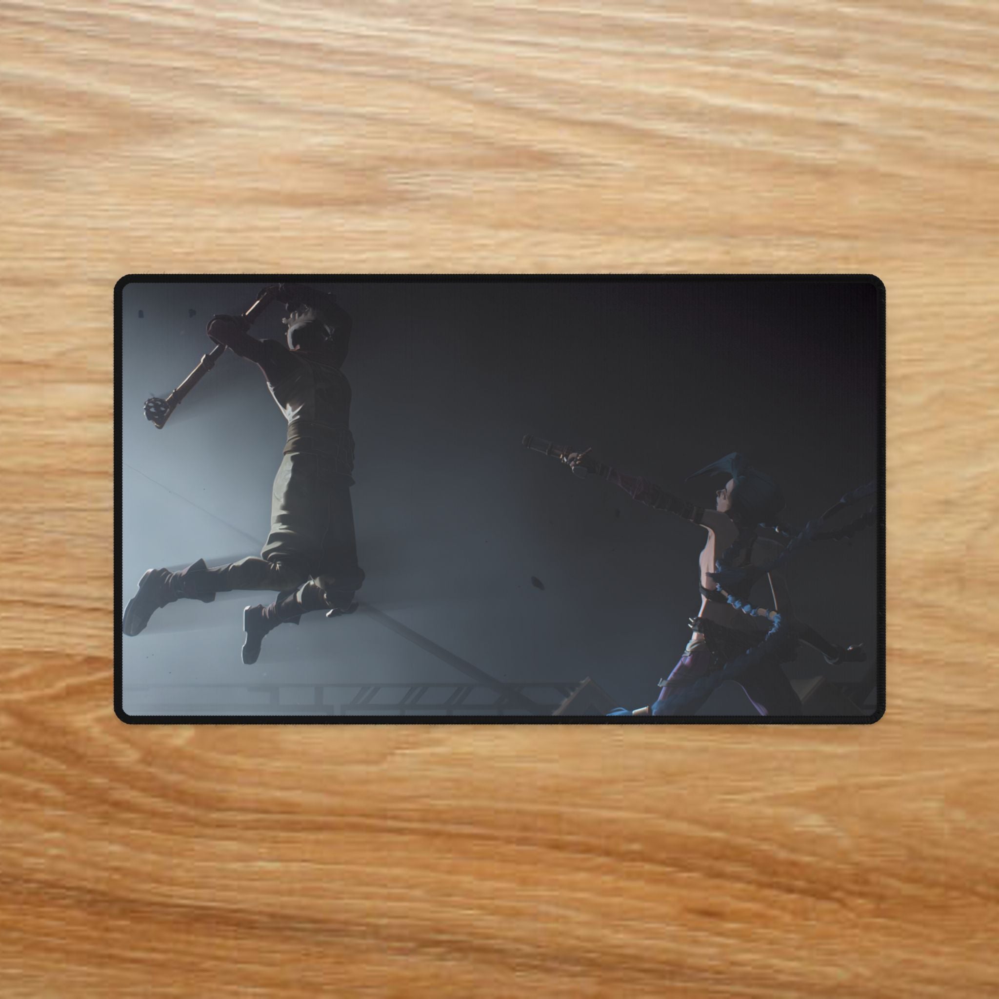 Ekko vs Jinx Arcane Desk Mat | XL Gaming Mouse Pad, Scratch Resistant