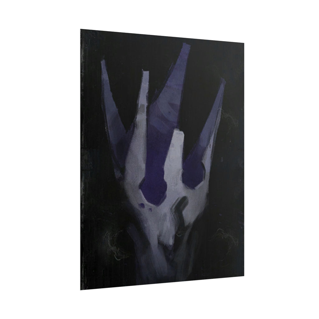 Disco Elysium Volition Poster, Moody Gaming Wall Art, Dark Indigo Giclée Print, Rolled Poster