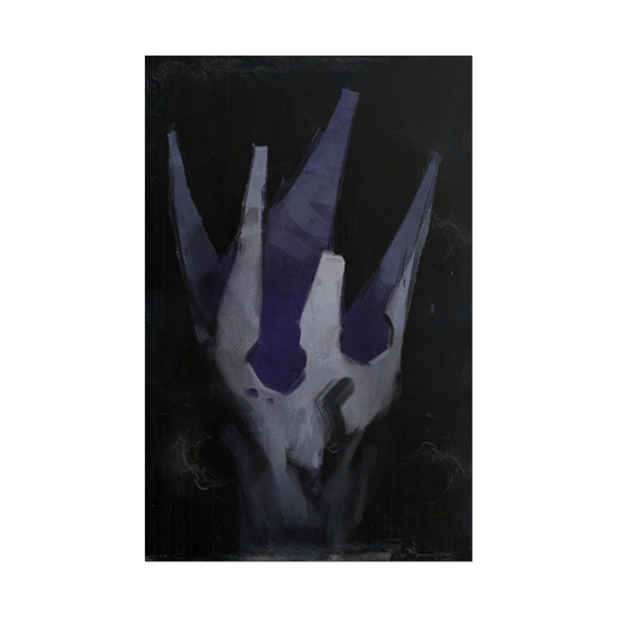 Disco Elysium Volition Poster, Moody Gaming Wall Art, Dark Indigo Giclée Print, Rolled Poster