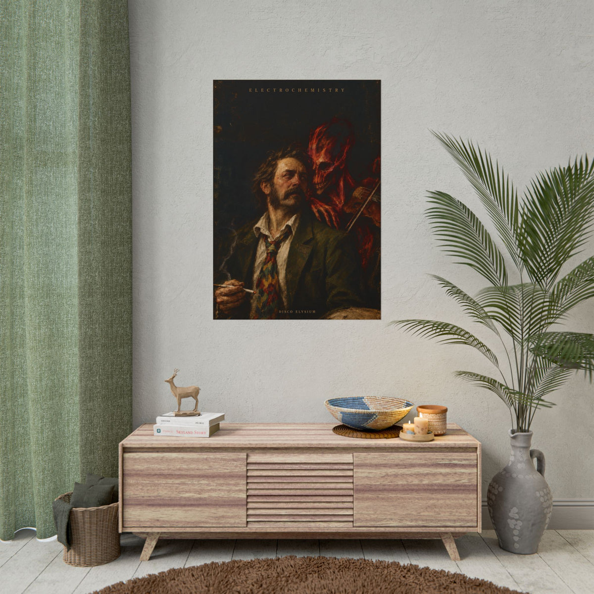 Elechtrochemistry Temptation -Disco Elysium Violinist Illustration Poster | Rolled Poster