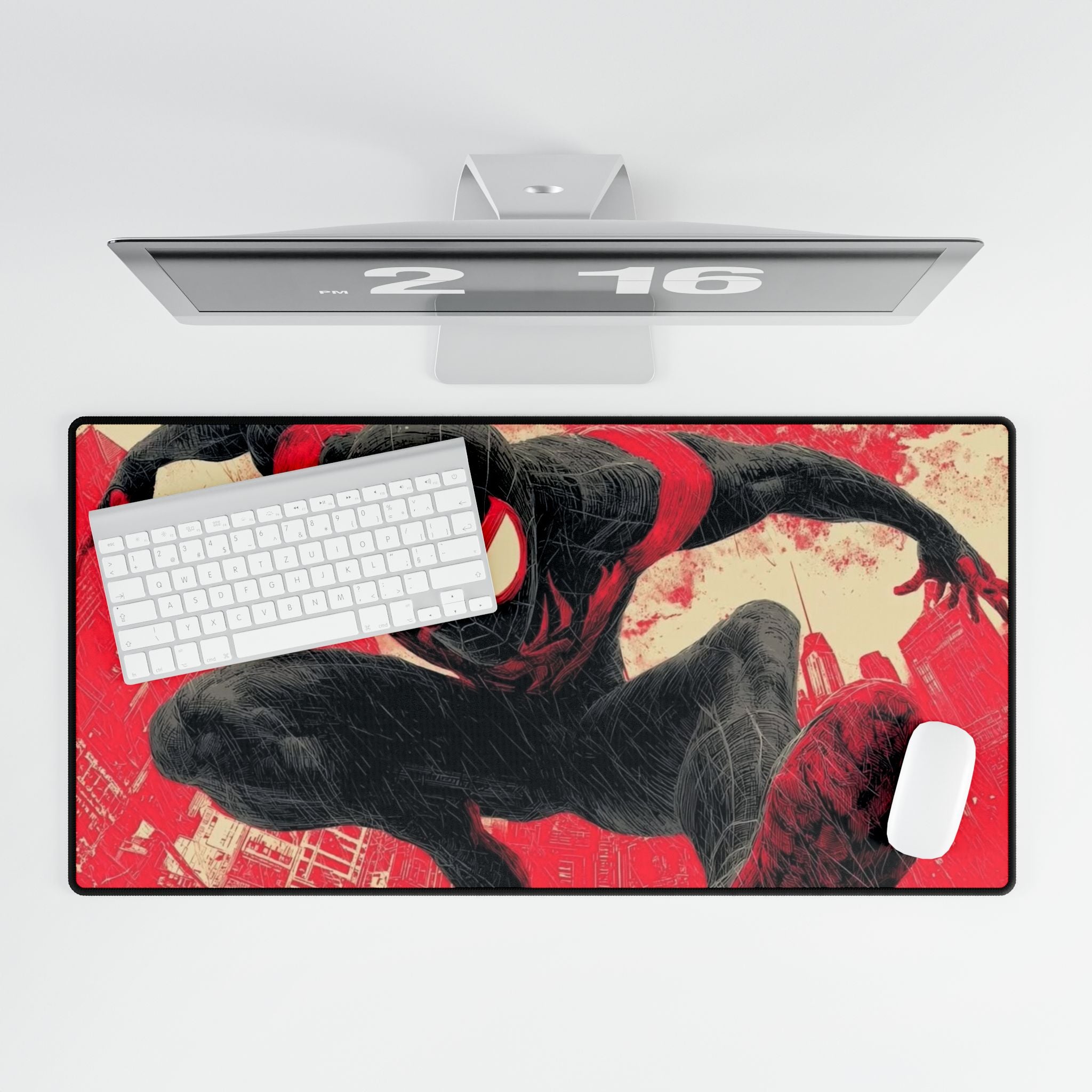 Miles Morales Spider-Man Desk Mat | Black & Red XL Gaming Mousepad
