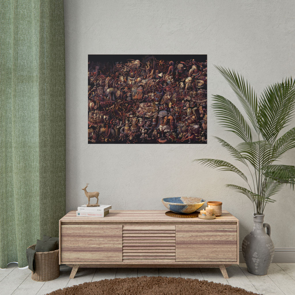 Thought Cabinet Poster, Disco Elysium Inspired Wall Art, Dark Surreal Collage Print, Detective RPG Decor, Rolled Fine Art Poster