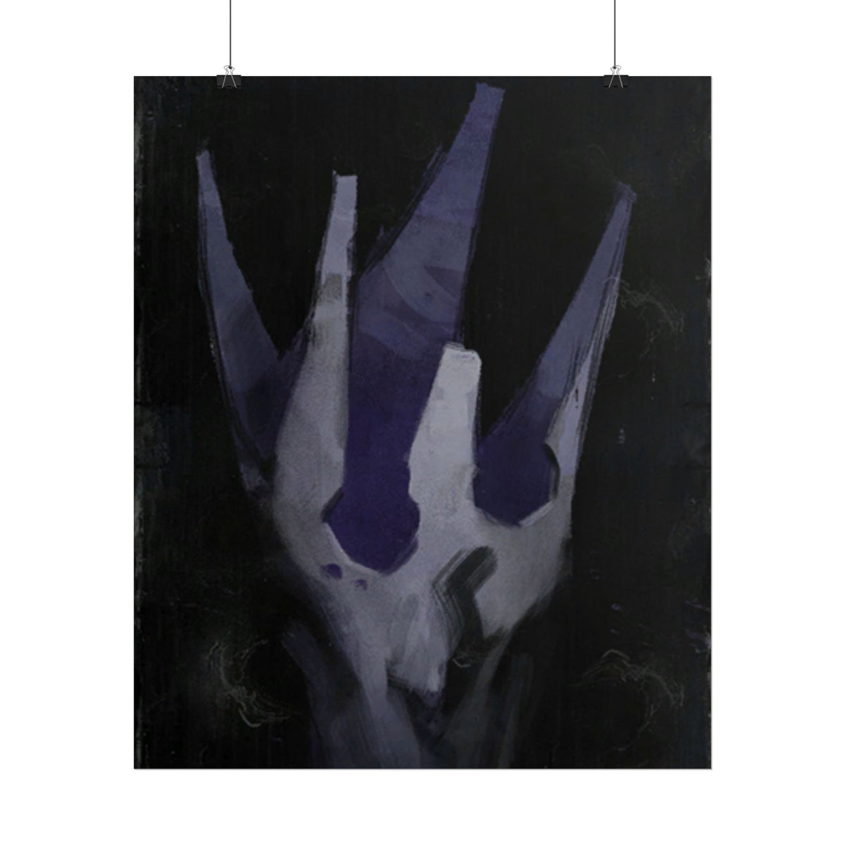 Disco Elysium Volition Poster, Moody Gaming Wall Art, Dark Indigo Giclée Print, Rolled Poster