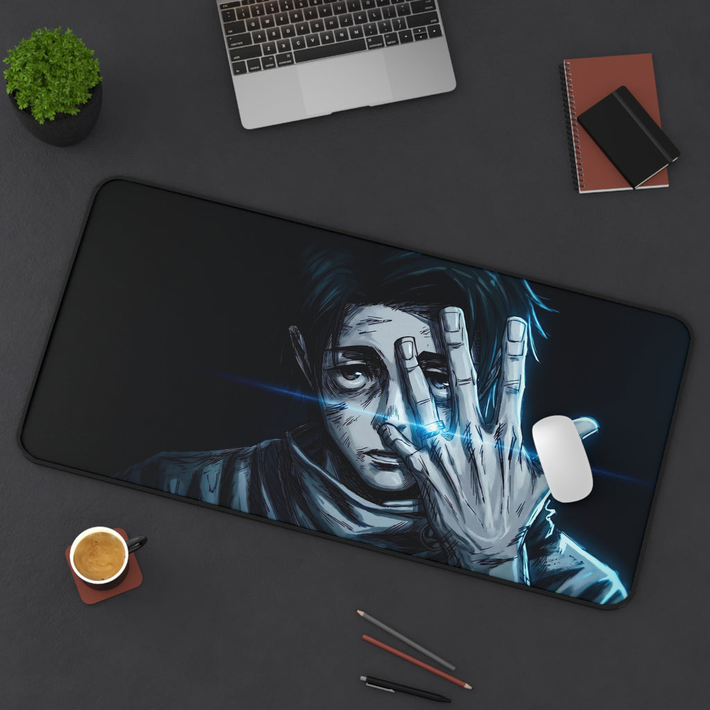 Yuta Okkotsu Desk Mat, JJK Anime Mousepad, Blue Energy Gaming Desk Pad, Jujutsu Kaisen Manga Style XL Mouse Mat, Anime Gamer Gift