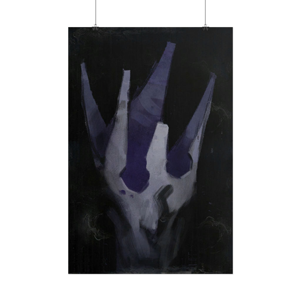 Disco Elysium Volition Poster, Moody Gaming Wall Art, Dark Indigo Giclée Print, Rolled Poster