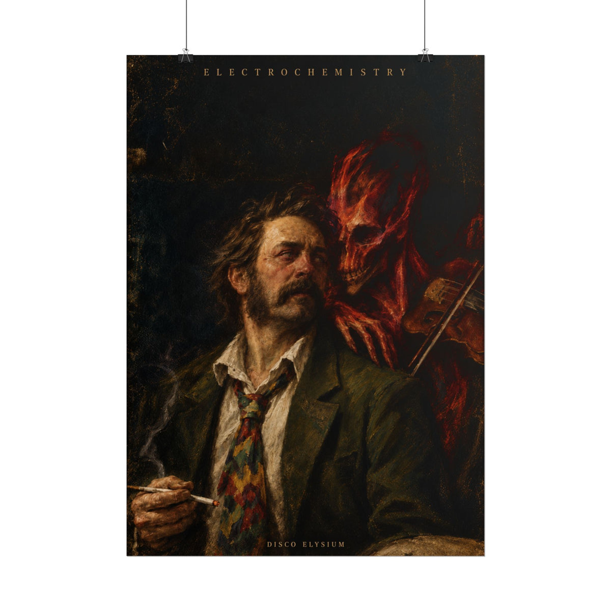Elechtrochemistry Temptation -Disco Elysium Violinist Illustration Poster | Rolled Poster