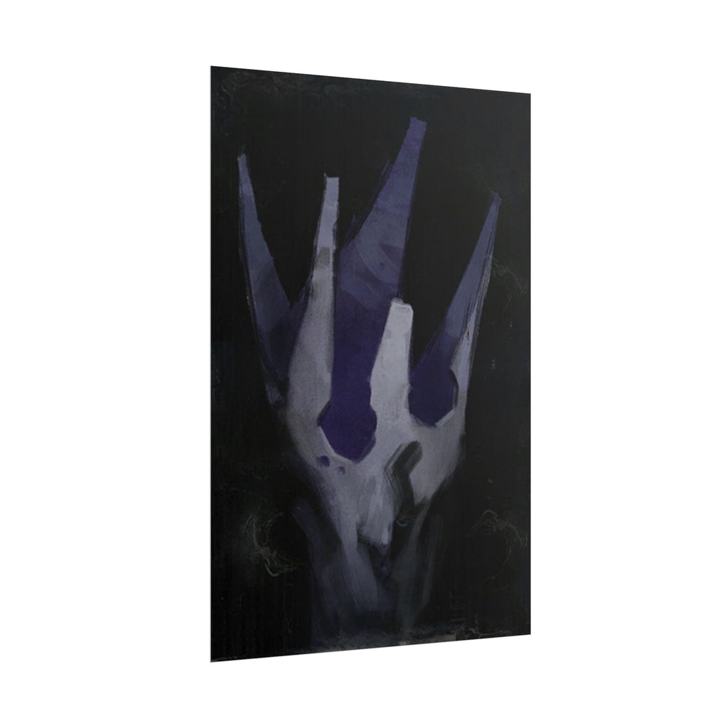Disco Elysium Volition Poster, Moody Gaming Wall Art, Dark Indigo Giclée Print, Rolled Poster