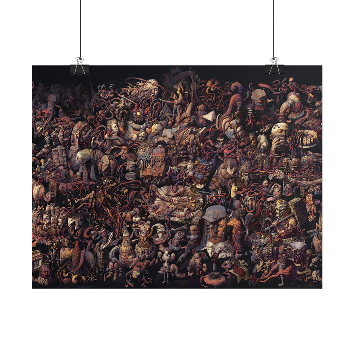 Thought Cabinet Poster, Disco Elysium Inspired Wall Art, Dark Surreal Collage Print, Detective RPG Decor, Rolled Fine Art Poster