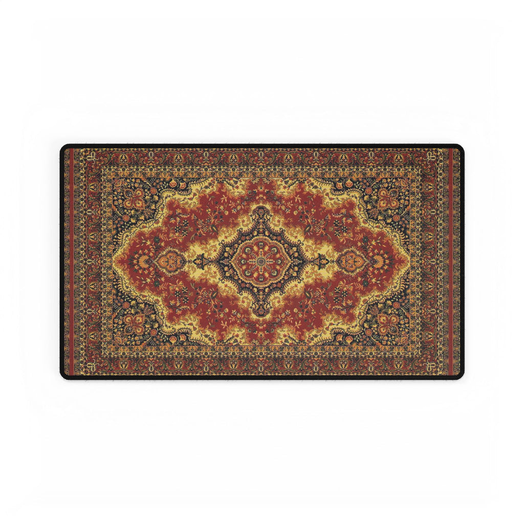Red Persian Rug Desk Mat | Non-Slip Gaming & Office Mouse Pad, Three Sizes