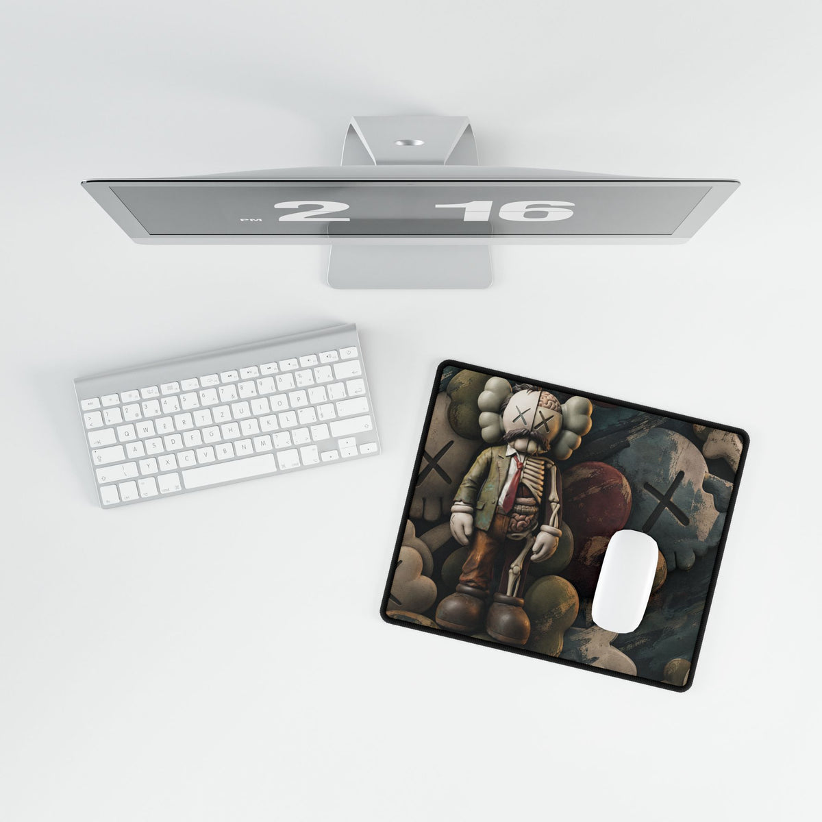 Companion Skeleton Disco Elysium Illustration Desk Mat | Large Gaming/Work Desk Pad