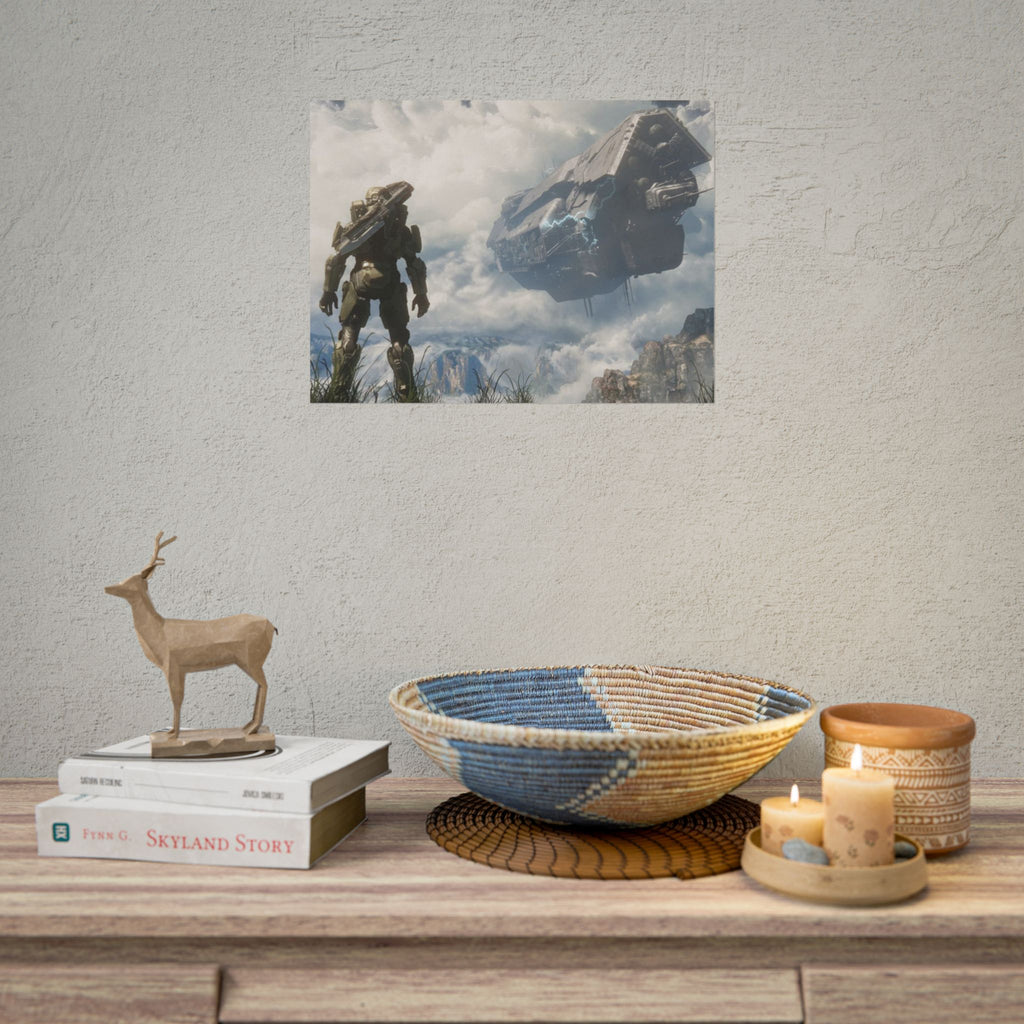 Halo Video Game Rolled Poster - Gamer Wall Decor, Artistic Print, Adventure Enthusiasts Gift, Office Artwork, Gaming Room Decoration