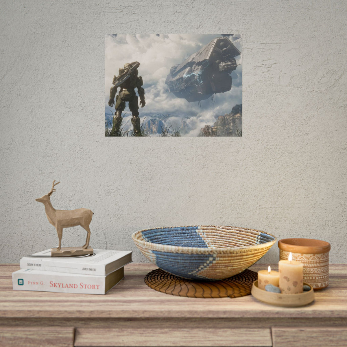 Halo Video Game Rolled Poster - Gamer Wall Decor, Artistic Print, Adventure Enthusiasts Gift, Office Artwork, Gaming Room Decoration