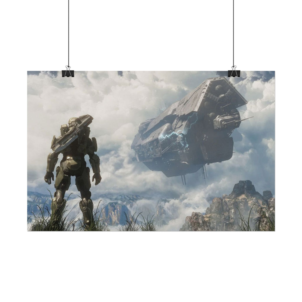 Halo Video Game Rolled Poster - Gamer Wall Decor, Artistic Print, Adventure Enthusiasts Gift, Office Artwork, Gaming Room Decoration
