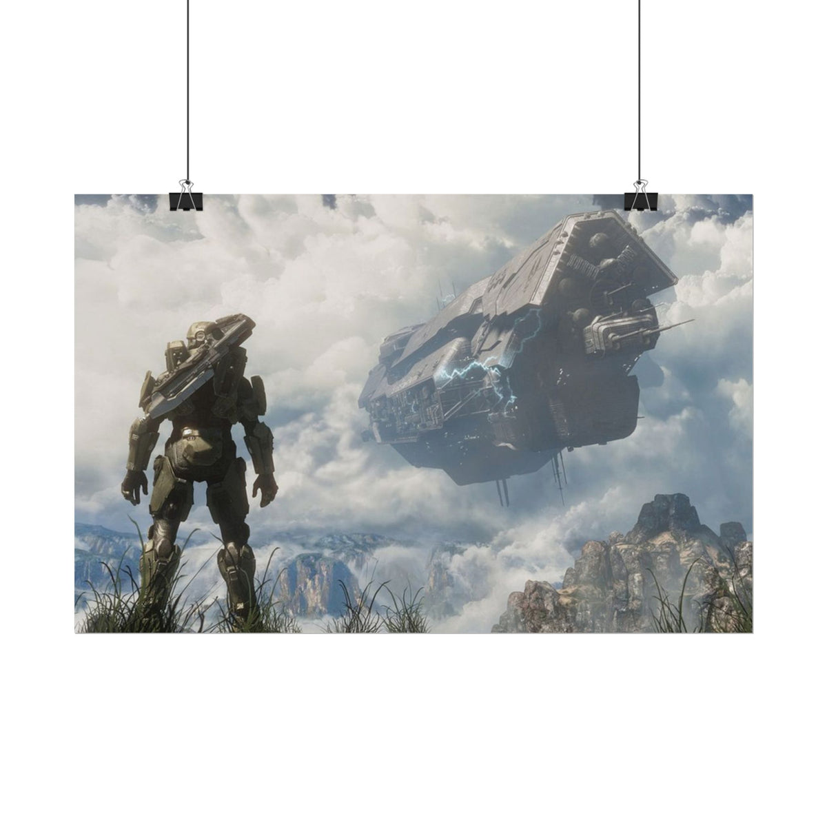Halo Video Game Rolled Poster - Gamer Wall Decor, Artistic Print, Adventure Enthusiasts Gift, Office Artwork, Gaming Room Decoration