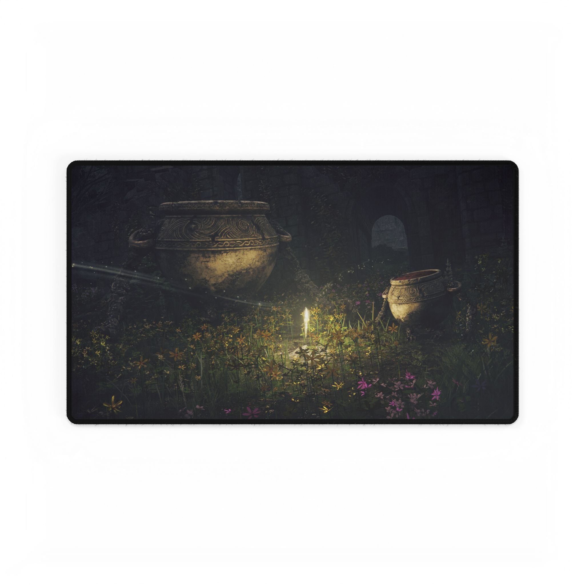 Elden Ring Pot Family Garden Desk Mat | Nature-Inspired Gaming Mouse Pad