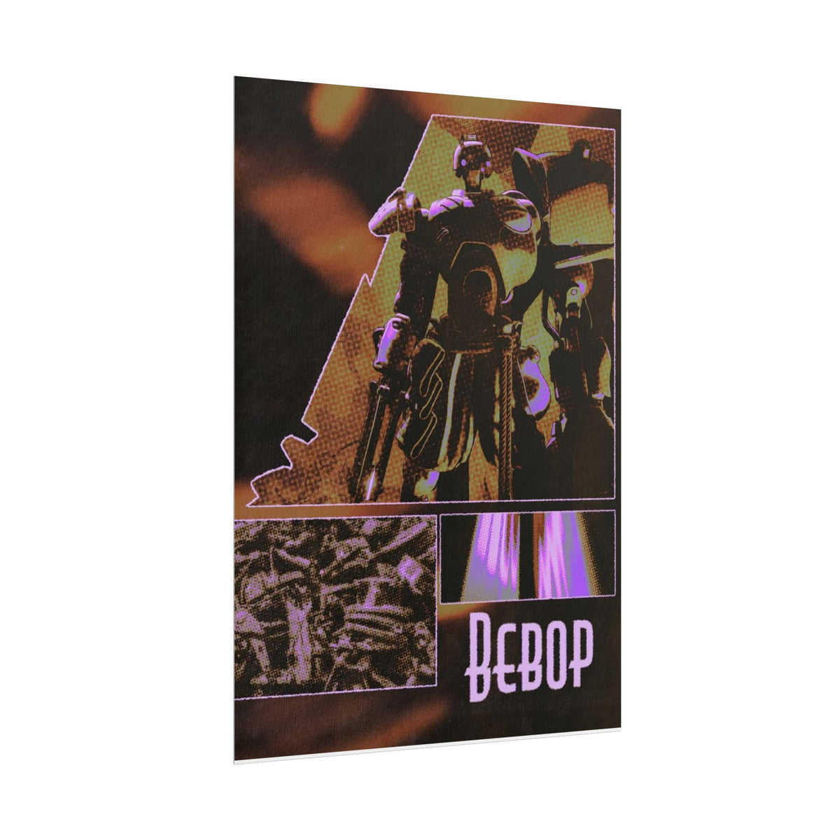 Bebop Deadlock Robot Poster Rolled Posters | Cyberpunk Mech Art, Neon Collage