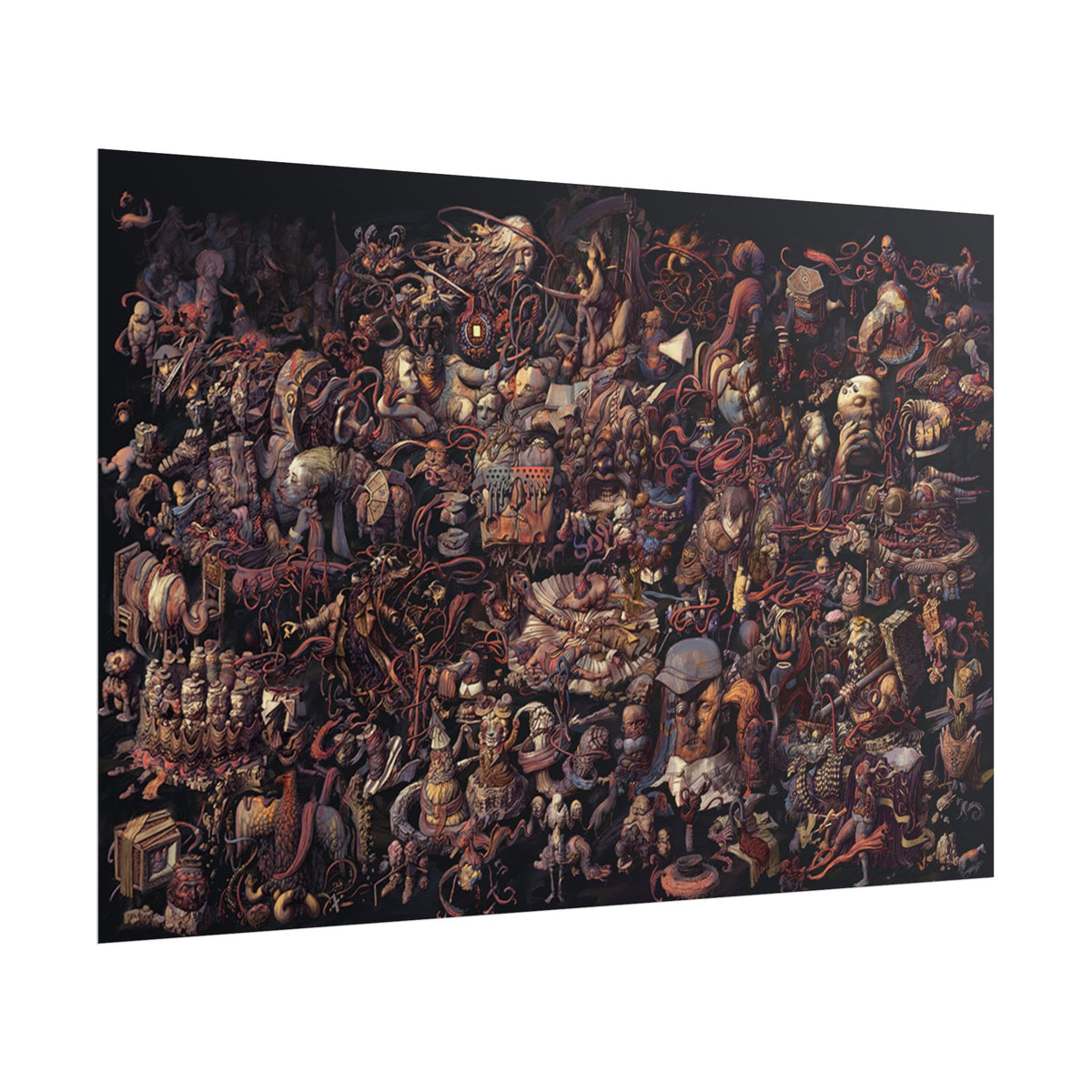Thought Cabinet Poster, Disco Elysium Inspired Wall Art, Dark Surreal Collage Print, Detective RPG Decor, Rolled Fine Art Poster