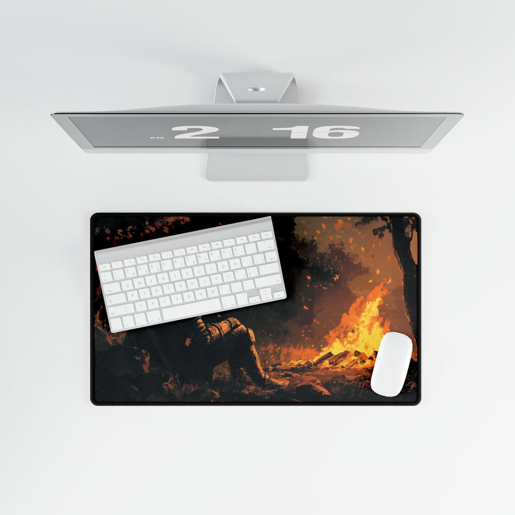 Knight's Rest by the Fire Dark Souls Desk Mat | XL Gaming Mouse Pad, Anti-Fray