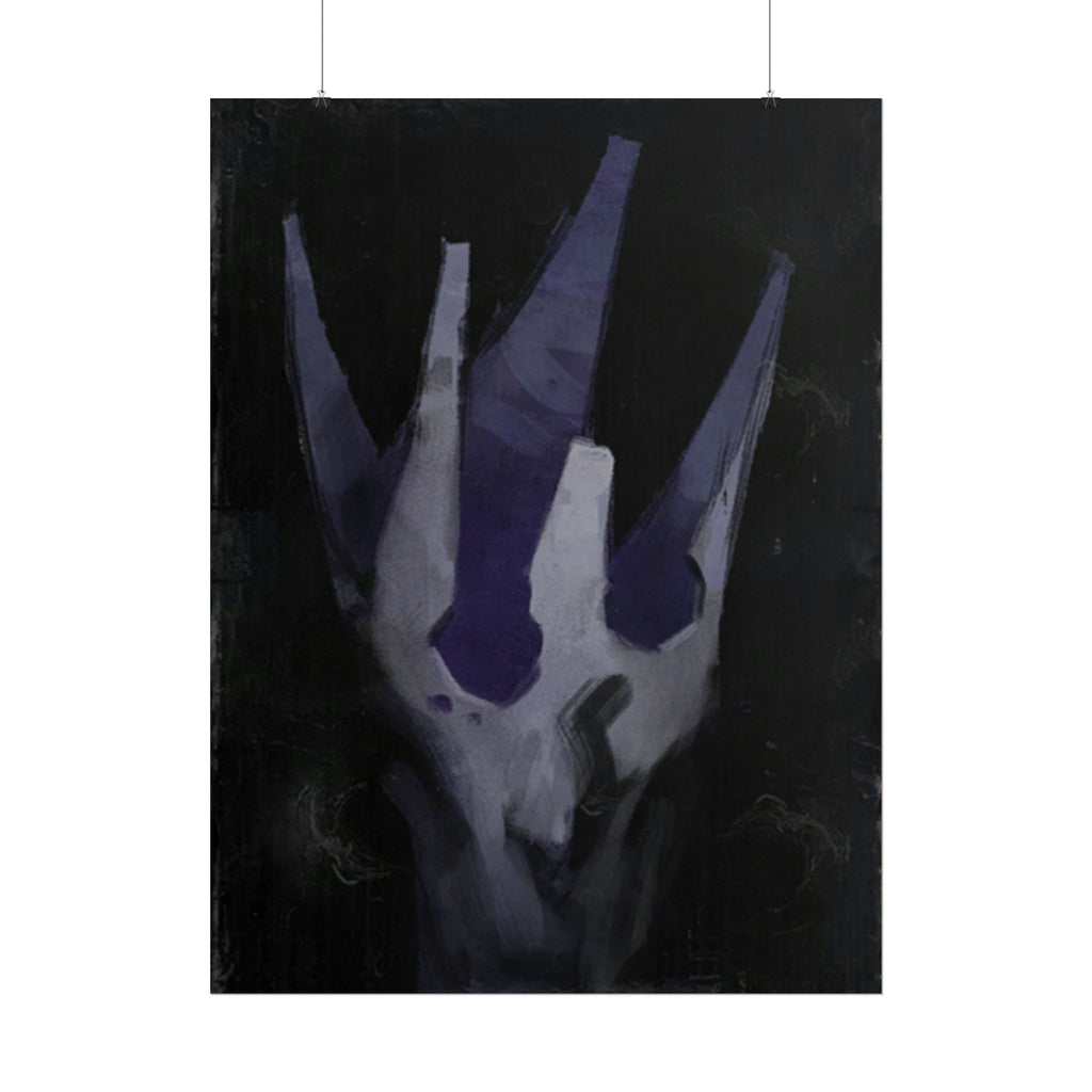 Disco Elysium Volition Poster, Moody Gaming Wall Art, Dark Indigo Giclée Print, Rolled Poster