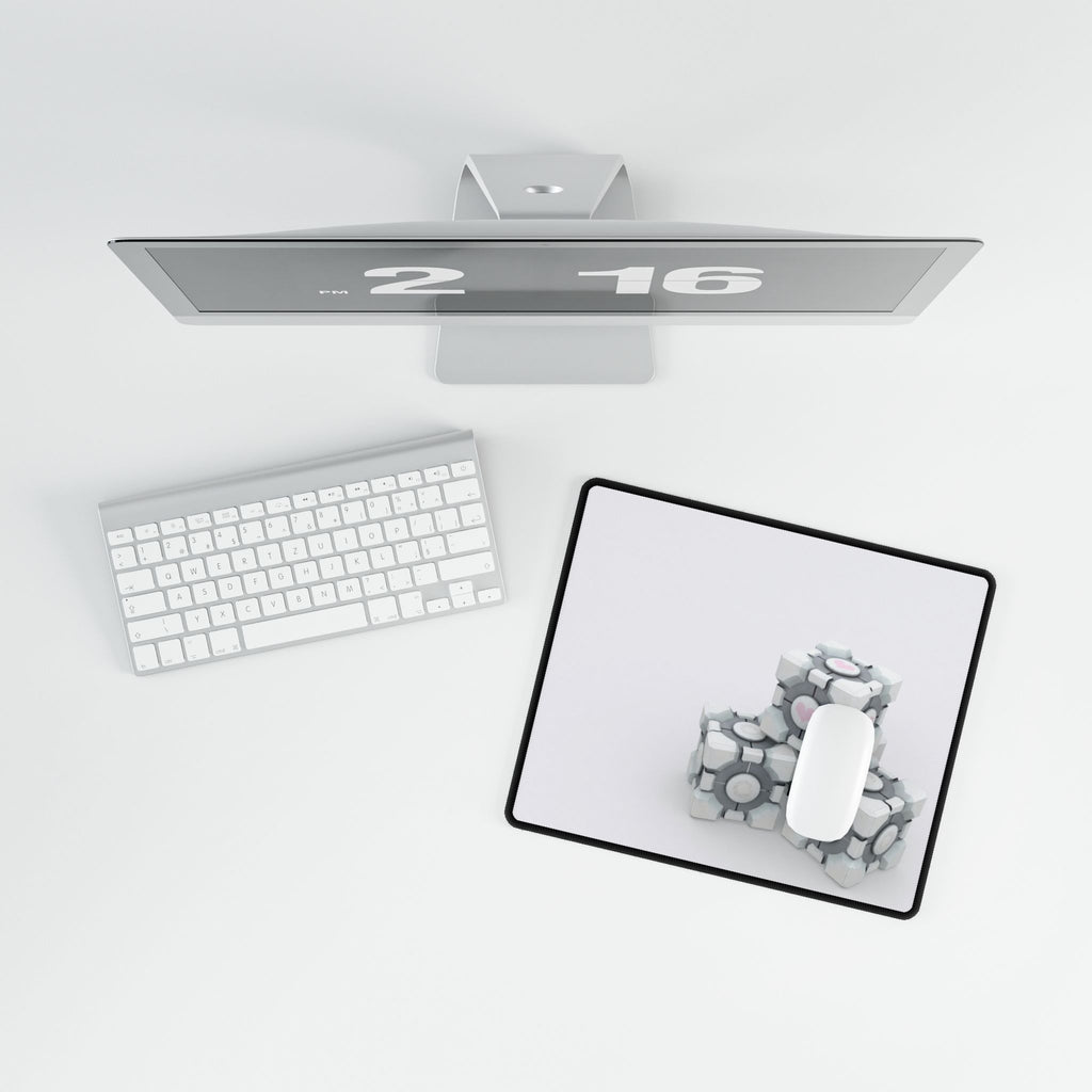 Portal Companion Cube Desk Mat | Gaming Mouse Pad for PC Setup