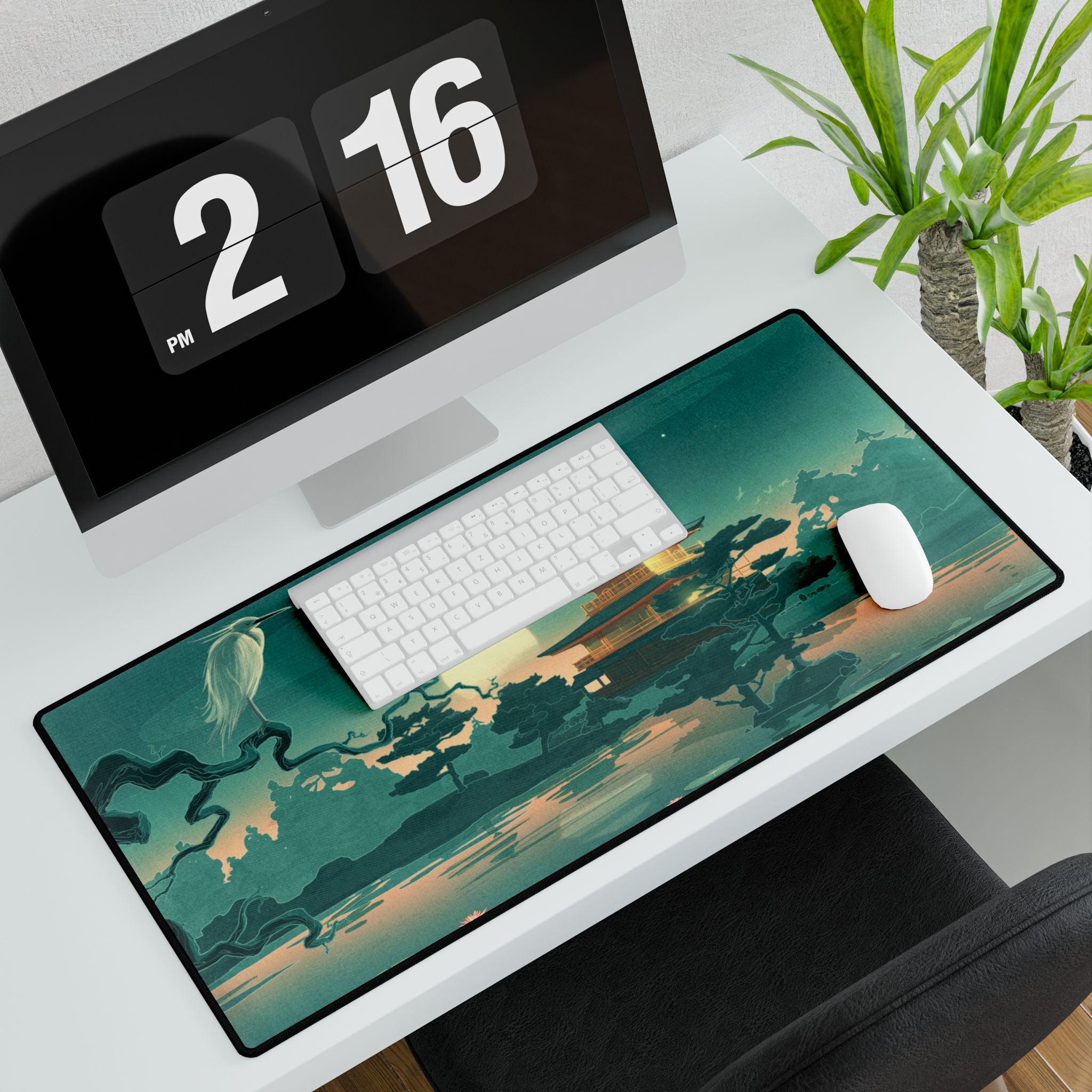 Japanese Landscape Desk Mat | Non-Slip Gaming & Office Mouse Pad, Minimalist