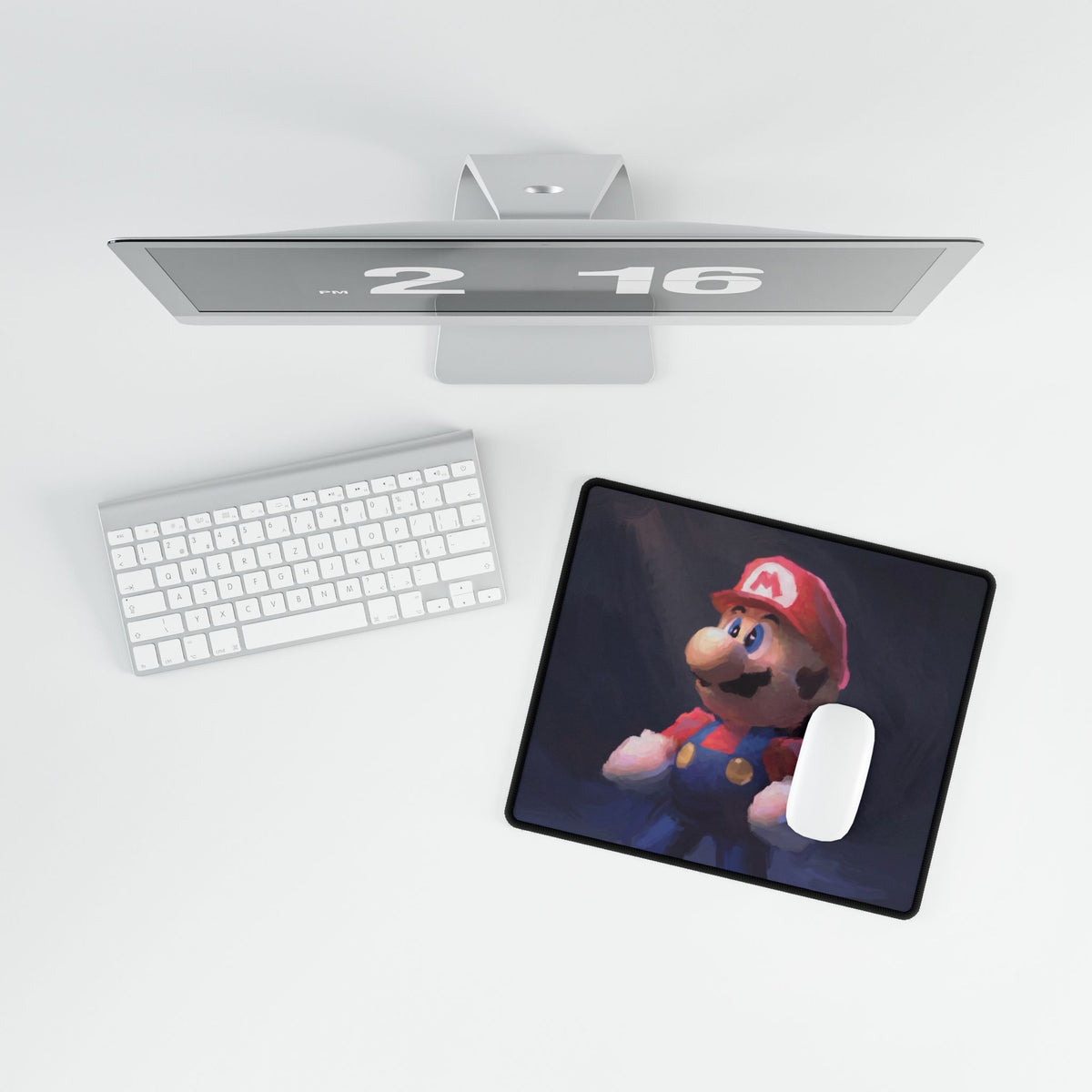 Plush Mario Character Desk Mat | Gaming Mouse Pad