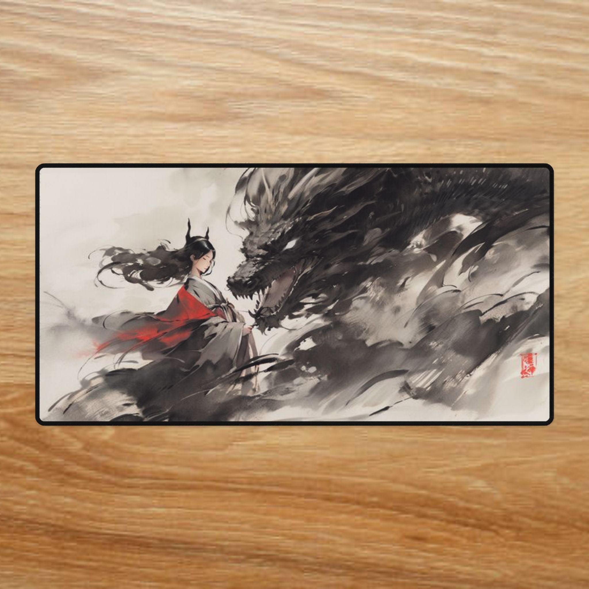 Scales & Silk Desk Mat | Non-Slip Gaming & Office Mouse Pad, Anti-Fray Edges