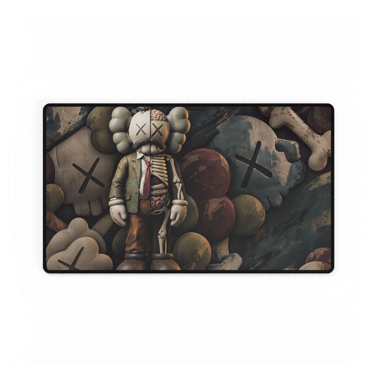 Companion Skeleton Disco Elysium Illustration Desk Mat | Large Gaming/Work Desk Pad