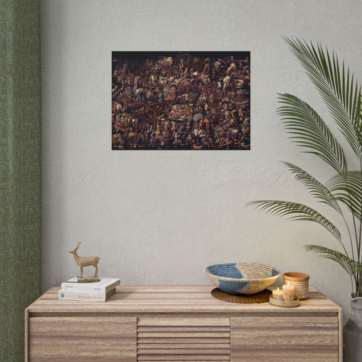 Thought Cabinet Poster, Disco Elysium Inspired Wall Art, Dark Surreal Collage Print, Detective RPG Decor, Rolled Fine Art Poster