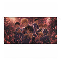 Anime Group Portrait Desk Mat | Cherry Blossom Scene, Characters Mousepad