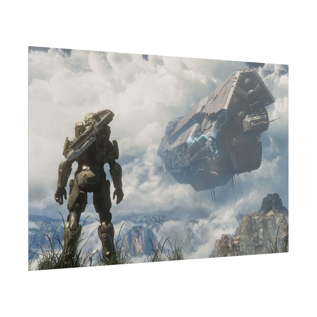 Halo Video Game Rolled Poster - Gamer Wall Decor, Artistic Print, Adventure Enthusiasts Gift, Office Artwork, Gaming Room Decoration