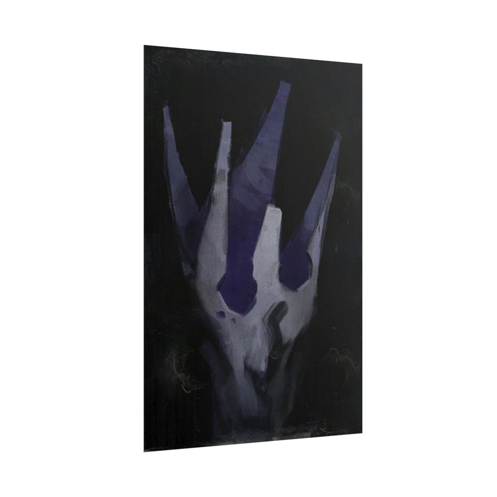 Disco Elysium Volition Poster, Moody Gaming Wall Art, Dark Indigo Giclée Print, Rolled Poster