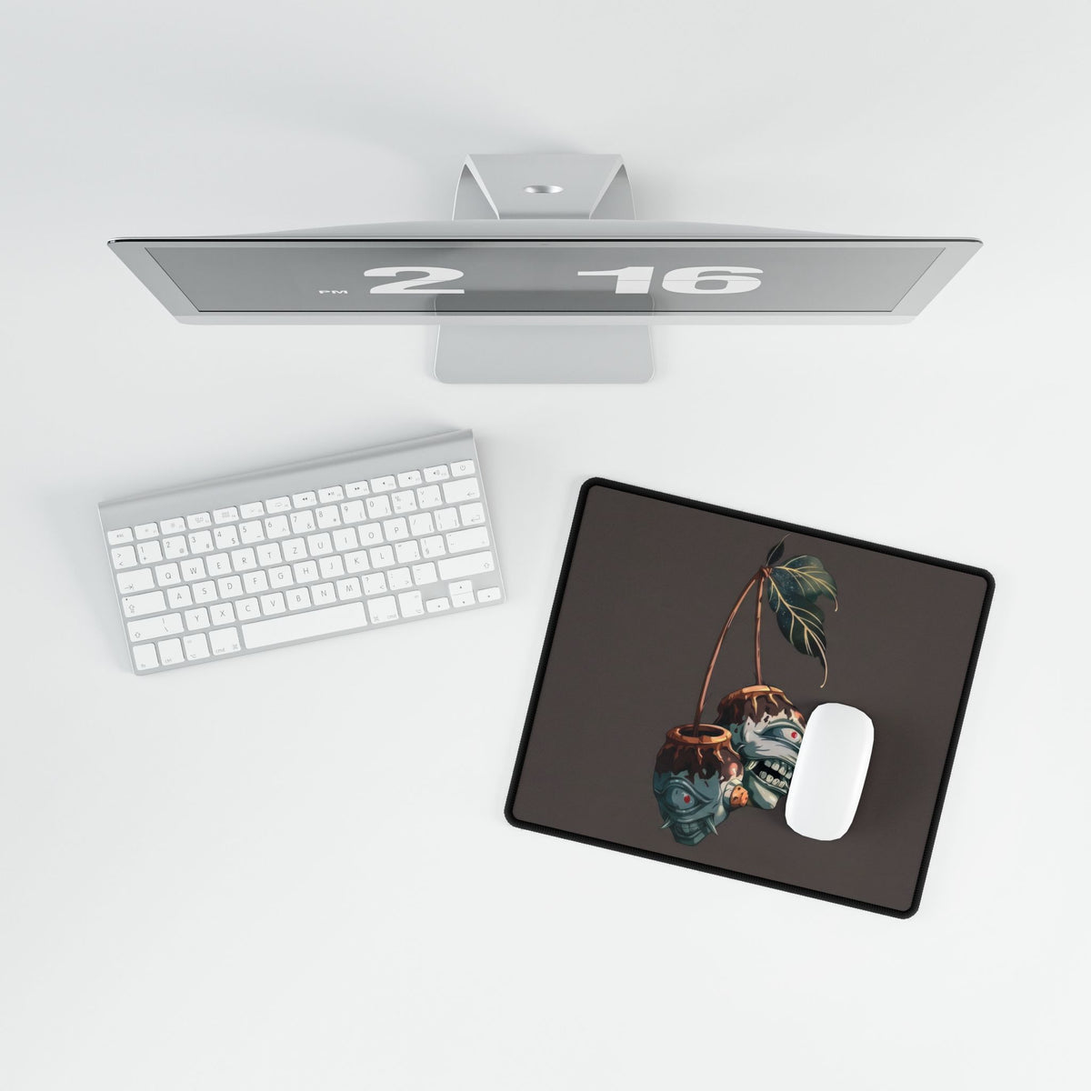 Wilted JJK Blue Roses Desk Mat | Dark Botanical Mousepad