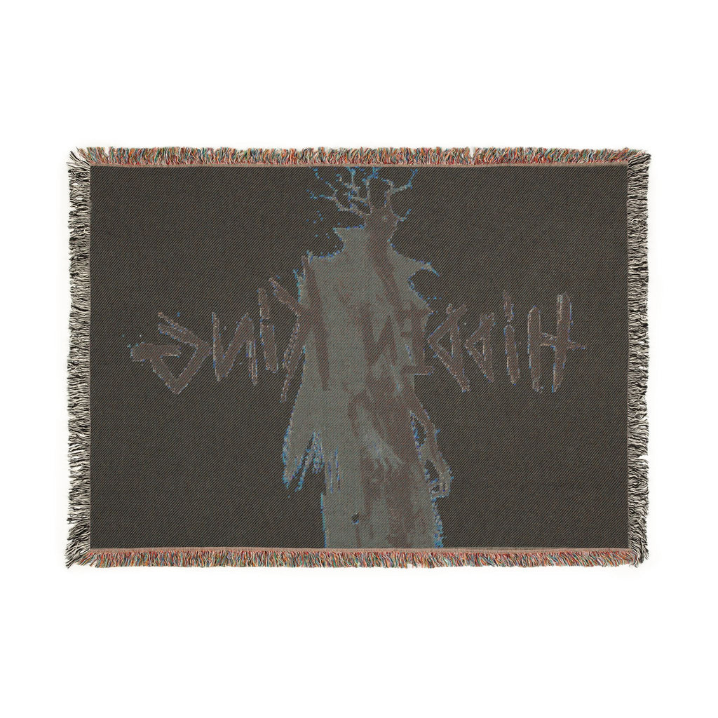 Deadlock - Hidden King woven blanket | dark fantasy silhouette, gothic typography