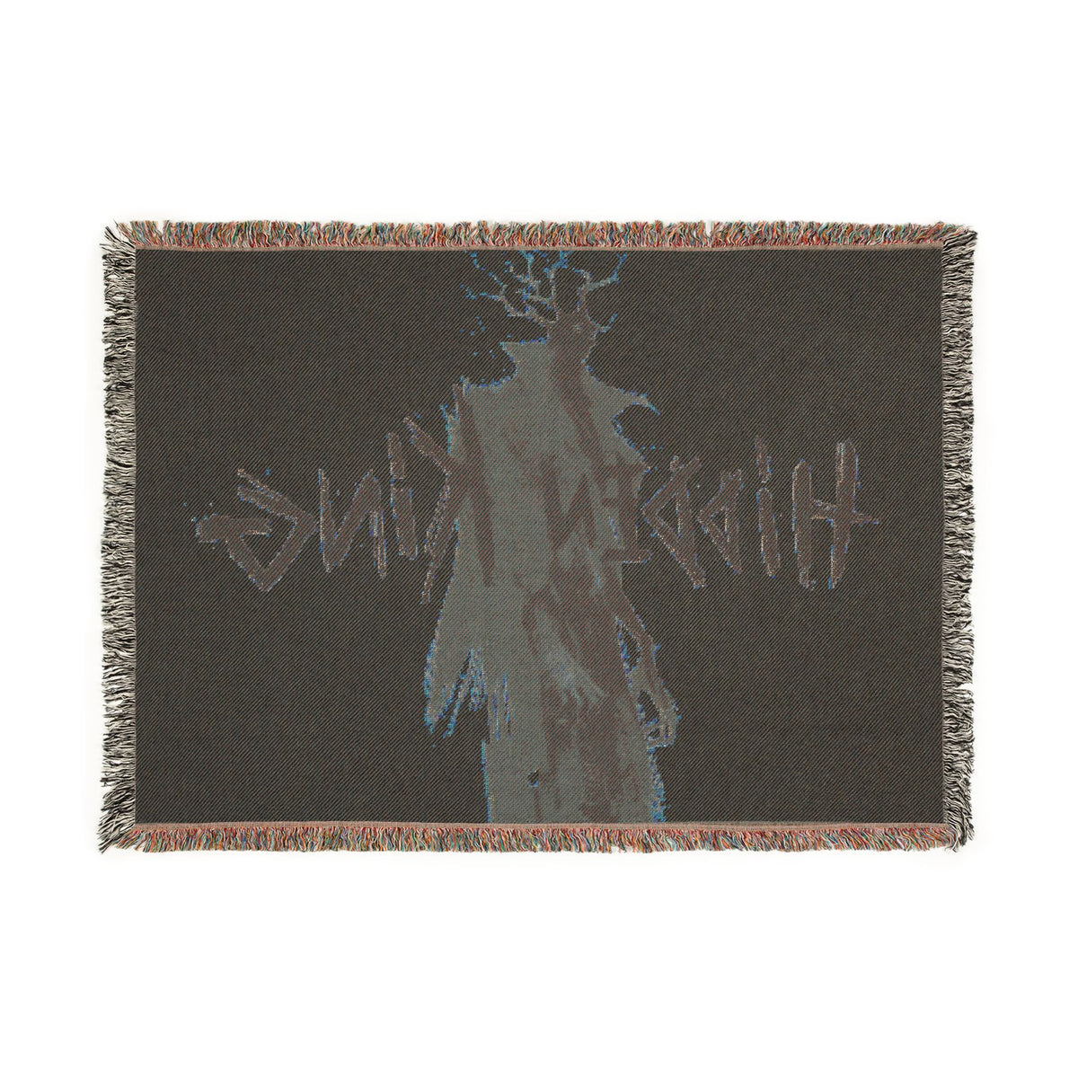Deadlock - Hidden King woven blanket | dark fantasy silhouette, gothic typography