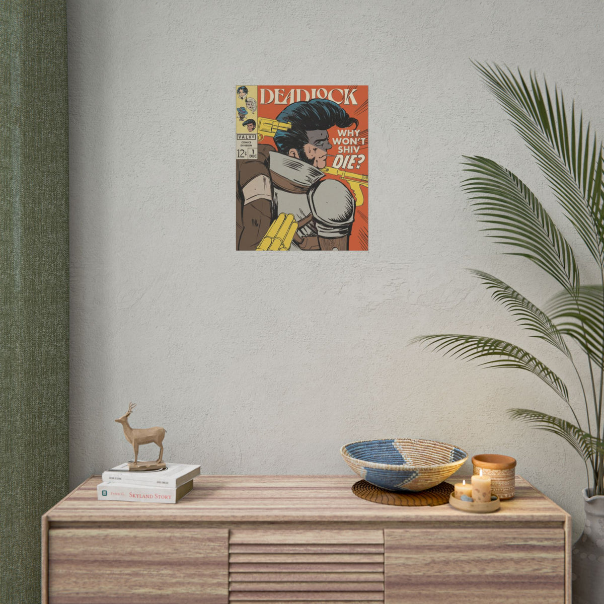 Shiv Deadlock Comic Cover Rolled Poster | Retro Superhero Pop Art
