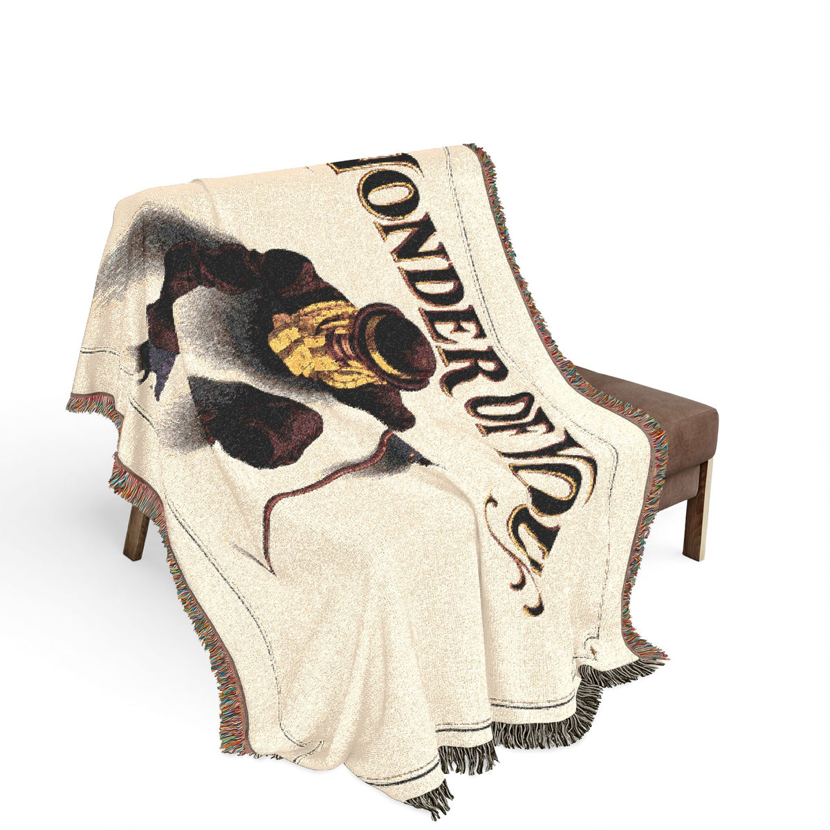 Wonder of You woven blanket | vintage performer illustration, retro typography