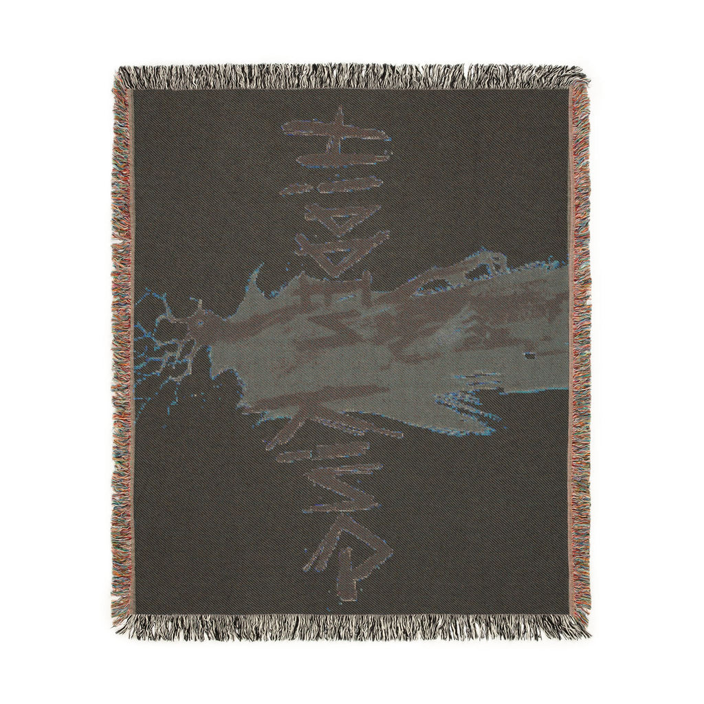 Deadlock - Hidden King woven blanket | dark fantasy silhouette, gothic typography