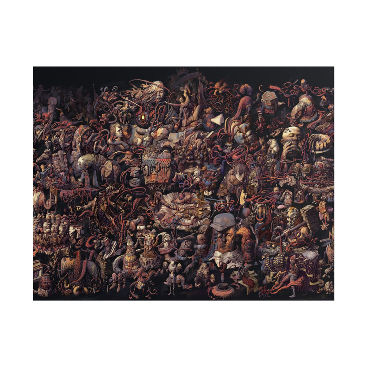 Thought Cabinet Poster, Disco Elysium Inspired Wall Art, Dark Surreal Collage Print, Detective RPG Decor, Rolled Fine Art Poster