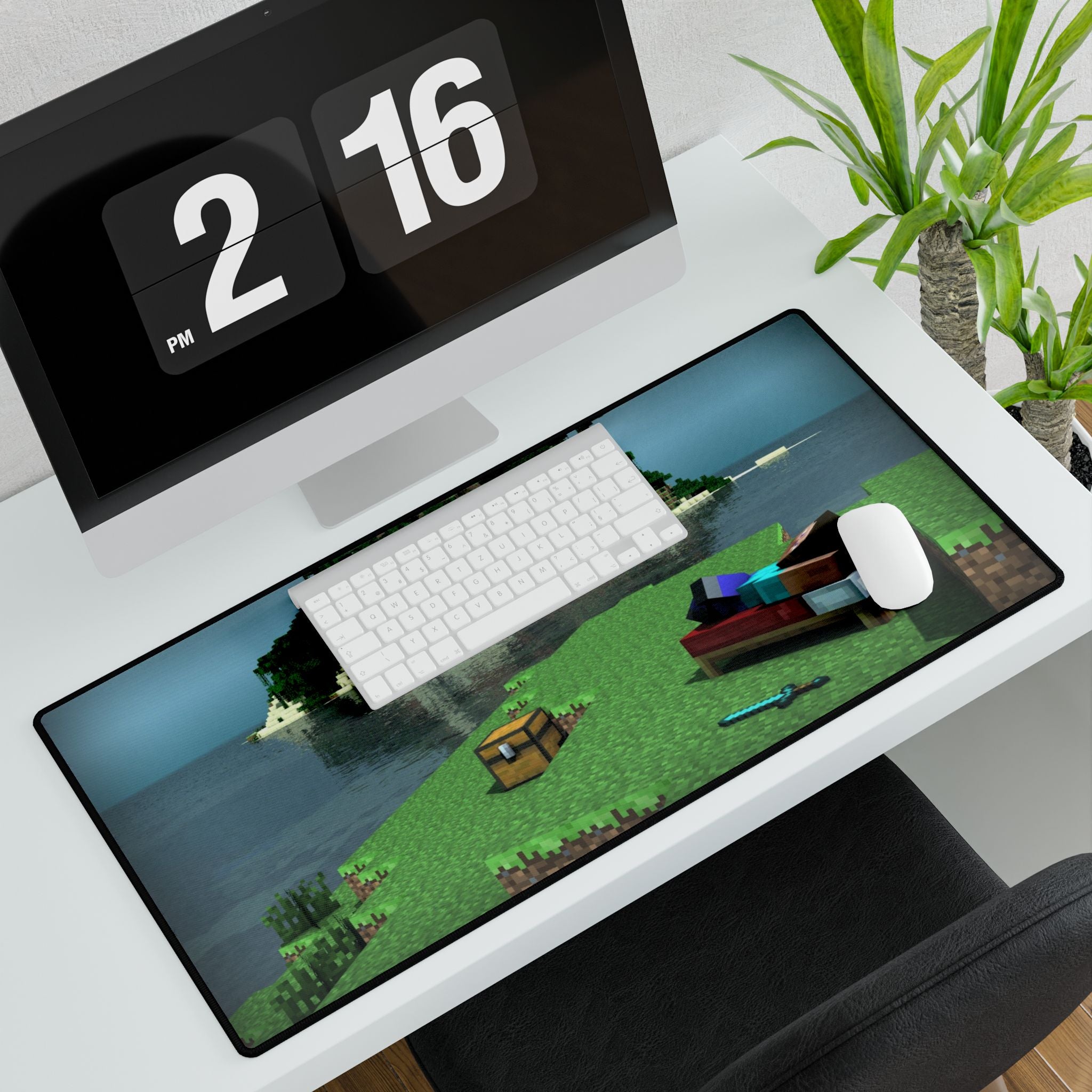 Minecraft Steve Resting Desk Mat | XL Gaming Mouse Pad, Unique Gamer Gift