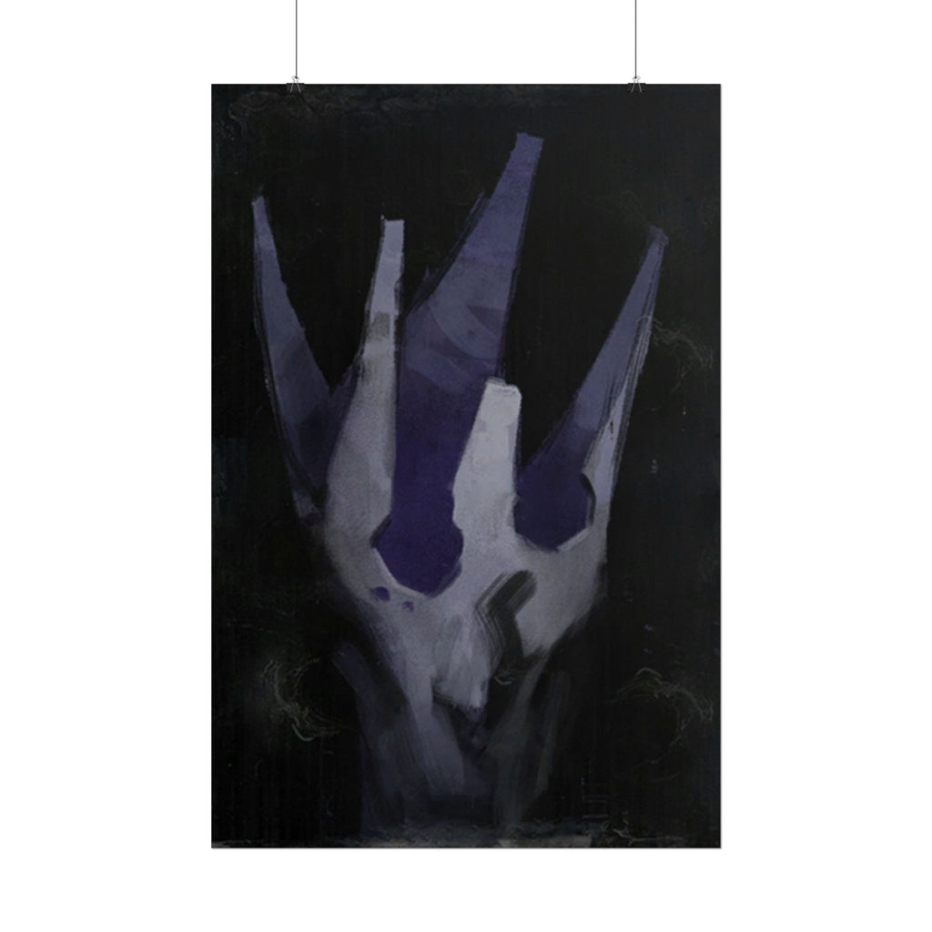 Disco Elysium Volition Poster, Moody Gaming Wall Art, Dark Indigo Giclée Print, Rolled Poster