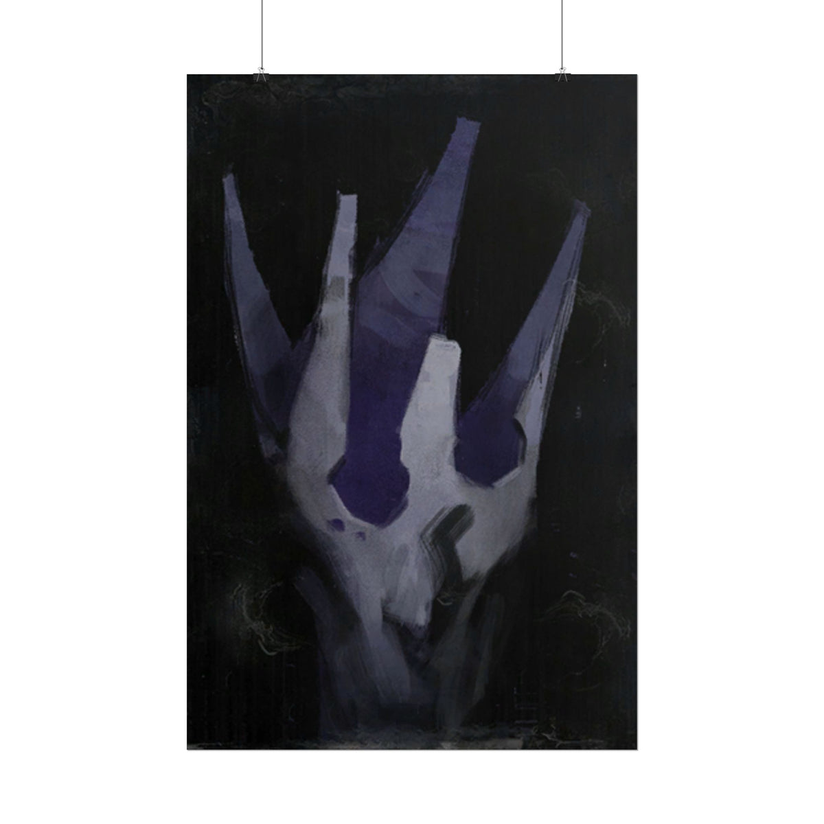 Disco Elysium Volition Poster, Moody Gaming Wall Art, Dark Indigo Giclée Print, Rolled Poster