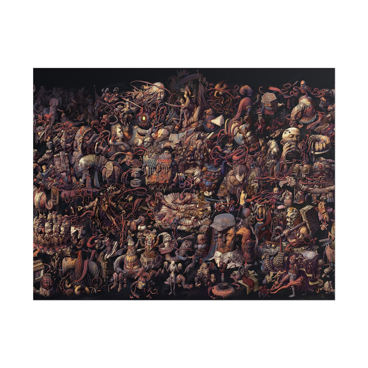 Thought Cabinet Poster, Disco Elysium Inspired Wall Art, Dark Surreal Collage Print, Detective RPG Decor, Rolled Fine Art Poster